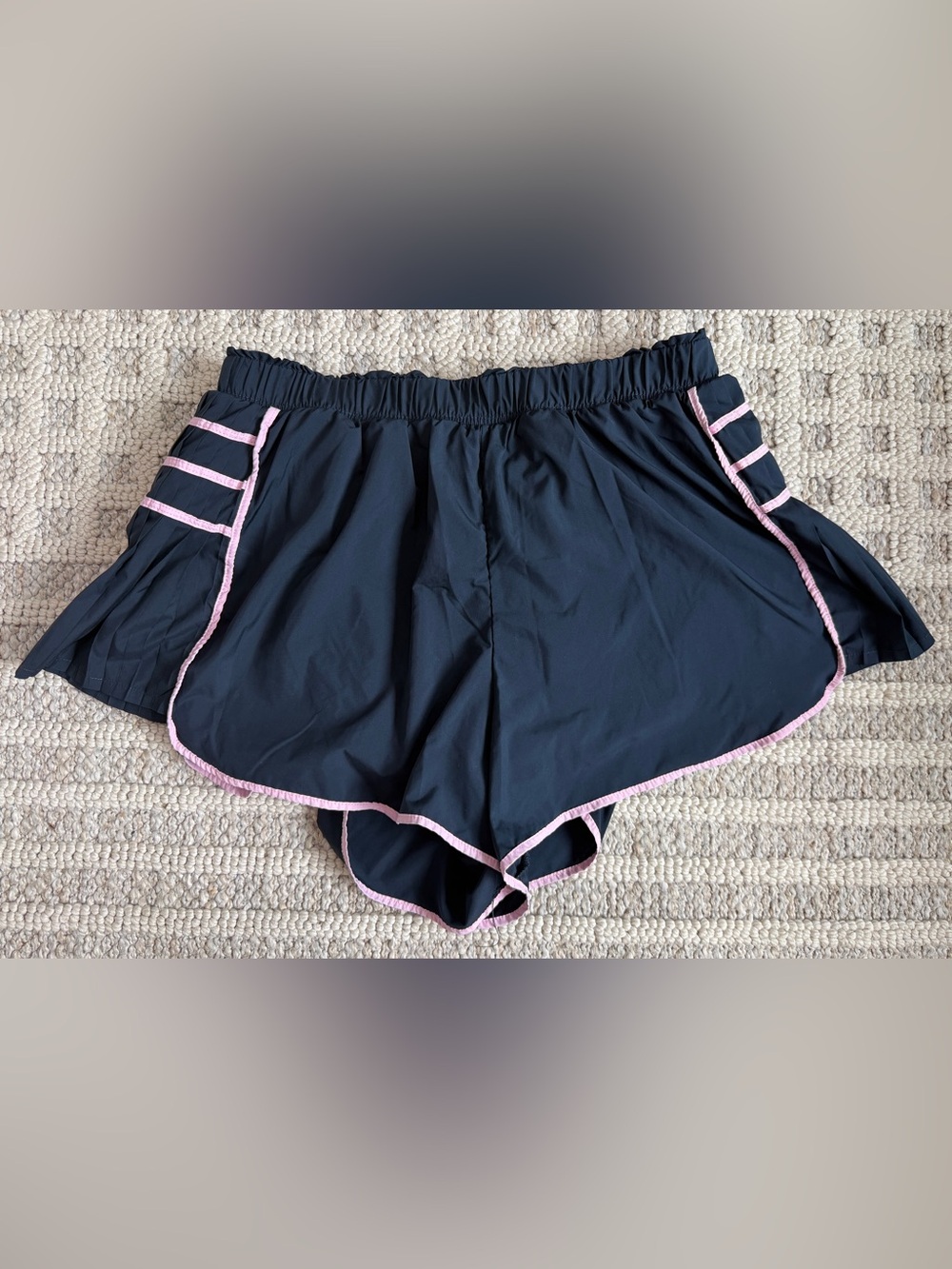 Women’s Black medium Shorts with Pink Trim